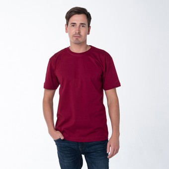 Футболка  мужская       из кулирки     с коротким рукавом    однотонная COTTON ROAD  