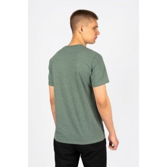 Футболка  мужская       из кулирки     с коротким рукавом  зеленая  однотонная