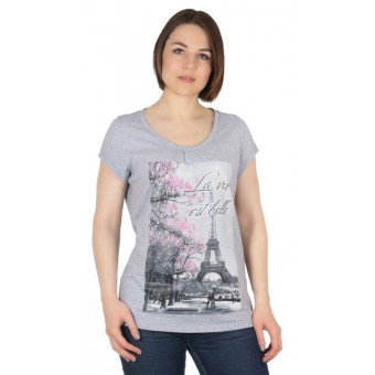 Футболка  женская       из кулирки       серая