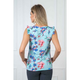 Блузка  женская       из кулирки       Голубой