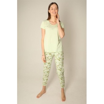 Футболка  женская       трикотажная       зеленая     