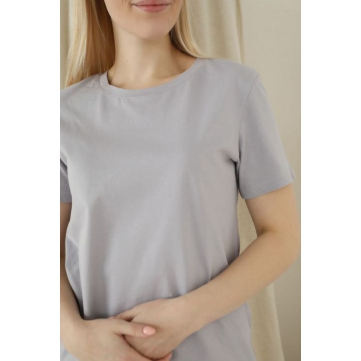 Футболка женская трикотажная серая