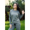 Джемпер женский из футера серый