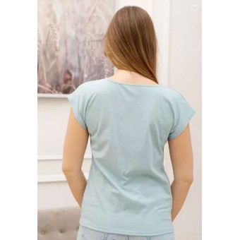 Футболка  женская       из кулирки       голубая
