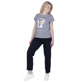 Футболка  женская       из кулирки       серая