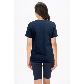 Футболка  женская       трикотажная       синяя  однотонная