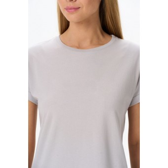 Футболка  женская       трикотажная       серая  однотонная   