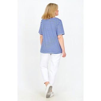 Футболка  женская       из кулирки       синяя