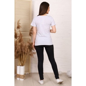 Футболка  женская       из кулирки       серая