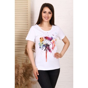 Футболка  женская       из кулирки       белая