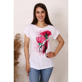 Футболка  женская       из кулирки       белая