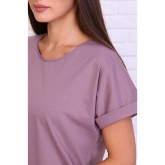 Футболка  женская       из кулирки       розовая  однотонная