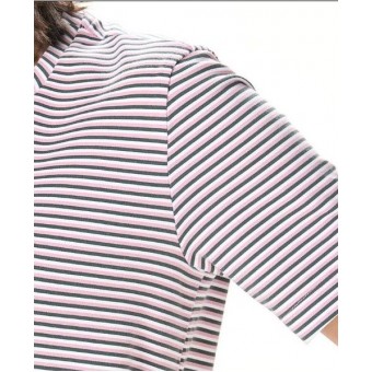 Футболка  женская       трикотажная       розовая  Полоска