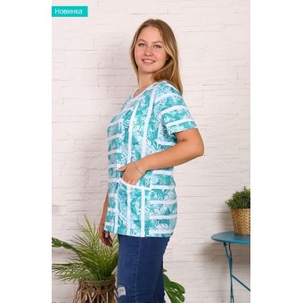 Футболка  женская       из кулирки       зеленая