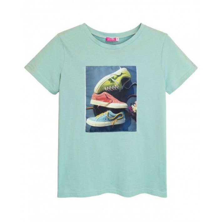 Футболка женская из кулирки зеленая