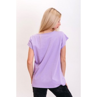 Футболка  женская       из кулирки       фиолетовая