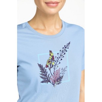 Футболка  женская       трикотажная       синяя