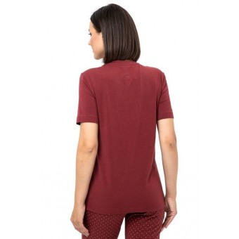 Футболка  женская       трикотажная       бордовая     
