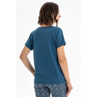 Футболка  женская       трикотажная       синяя     