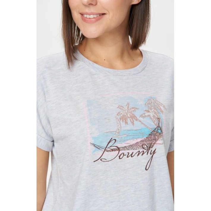 Футболка женская трикотажная серая