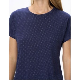 Футболка  женская       трикотажная       синяя  однотонная