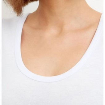 Топ  женский       трикотажный       белый  однотонный