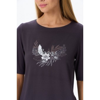 Футболка  женская       трикотажная       черная  Принт