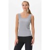 Майка женская трикотажная серая однотонная
