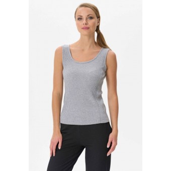 Майка  женская       трикотажная       серая  однотонная