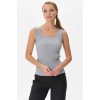 Майка женская трикотажная серая однотонная