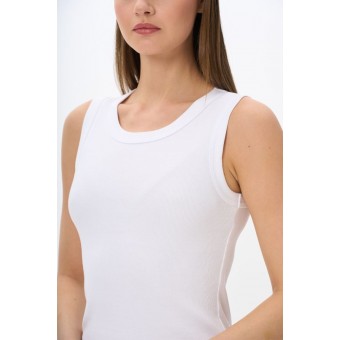 Майка  женская       трикотажная       белая  однотонная