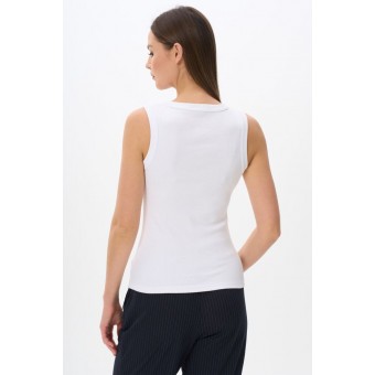 Майка  женская       трикотажная       белая  однотонная