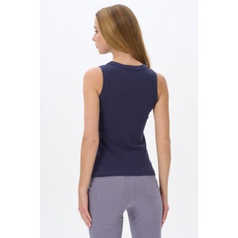 Майка  женская       трикотажная       Темно-синий  однотонная