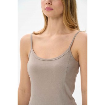 Майка  женская       трикотажная       бежевая  однотонная