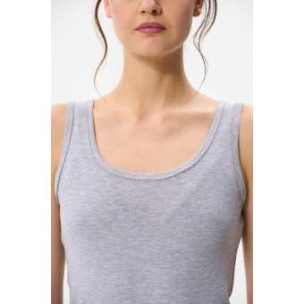 Майка  женская       трикотажная       серая  однотонная