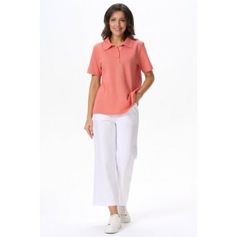 Джемпер  женский       из пике       оранжевый  однотонный