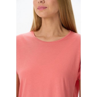 Футболка  женская       трикотажная       розовая  однотонная