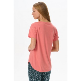 Футболка  женская       трикотажная       розовая  однотонная