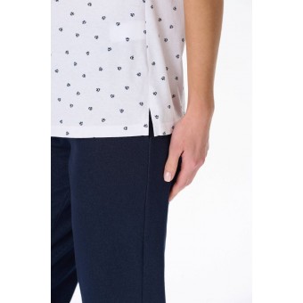 Рубашка  женская       трикотажная       белая  Рыбы