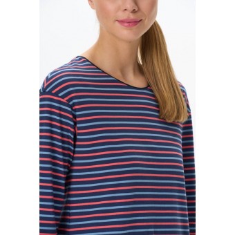 Джемпер  женский       трикотажный       Красный, Синий  Полоска