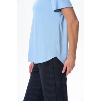 Футболка  женская       трикотажная       голубая  однотонная