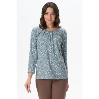 Блузка  женская       из вискозы       Голубой  Прованс