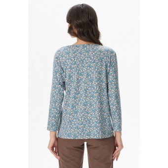 Блузка  женская       из вискозы       Голубой  Прованс