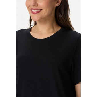 Футболка  женская       трикотажная       черная  однотонная