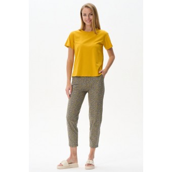 Футболка  женская       трикотажная       желтая  однотонная