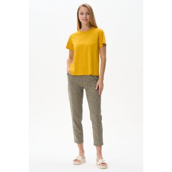 Футболка  женская       трикотажная       желтая  однотонная