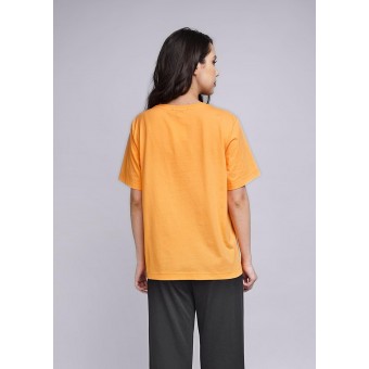 Футболка  женская       трикотажная       оранжевая