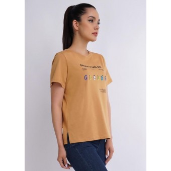 Футболка  женская       из кулирки       коричневая