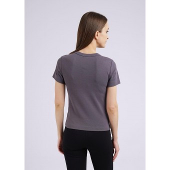 Футболка  женская       Рибана       Темно-серый  однотонная