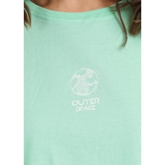 Футболка  женская       трикотажная       Светло-зеленый  Принт